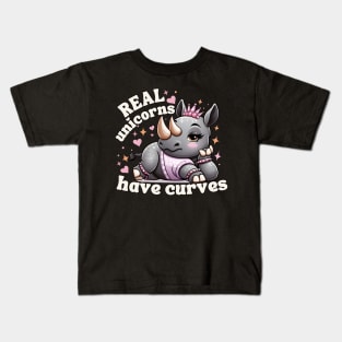 Real Unicorns Have Curves Kids T-Shirt